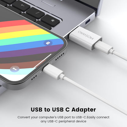 3 Packs USB C Adapter USB C to USB Adapter USB Male to Type C Female Adapter Compatible with Apple Magsafe Charger,Imac,Macbook Pro,Macbook,Laptops,Pc,Computers and More