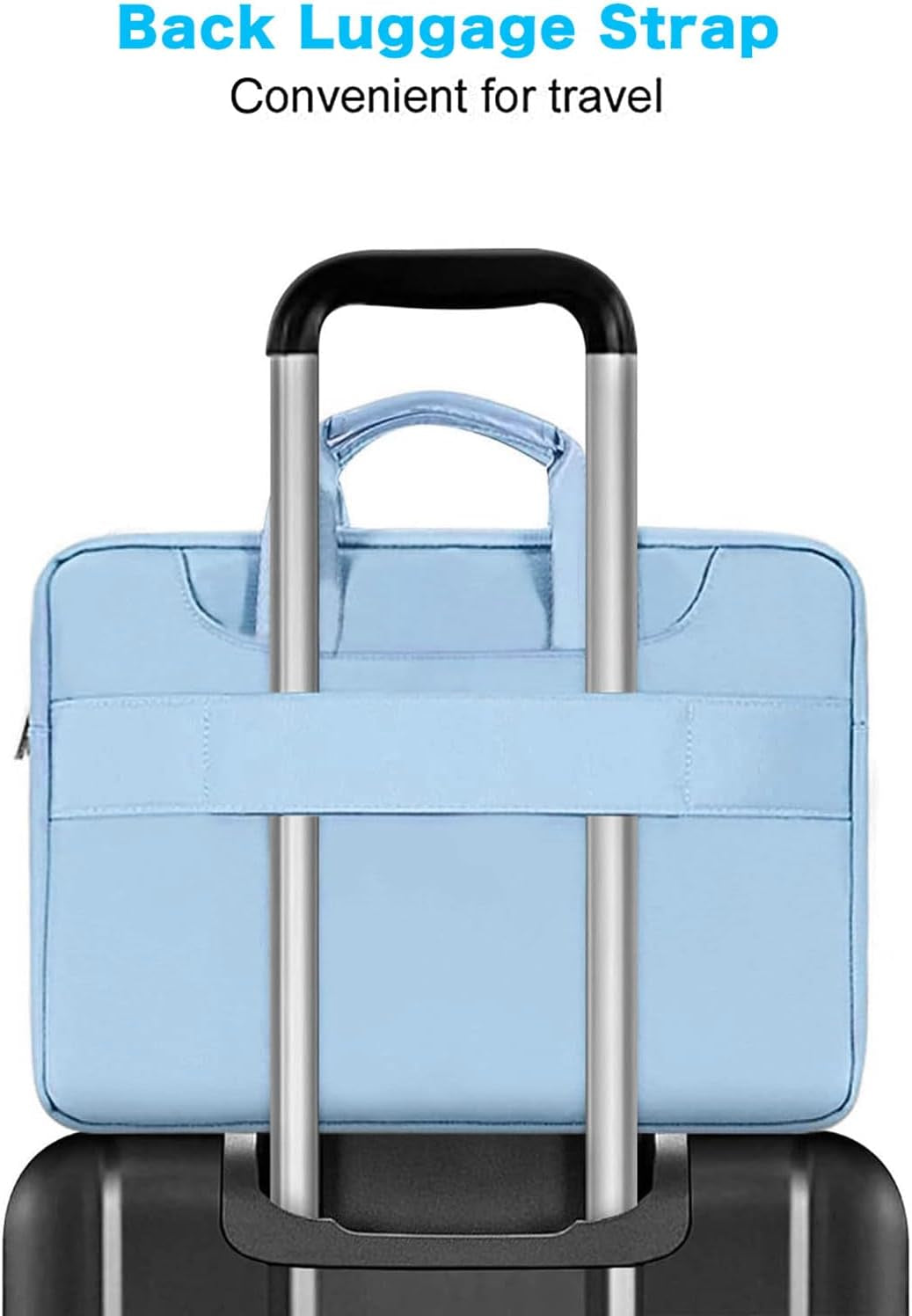 360 Protective Laptop Bag 15.6 Inch, Computer Bag Compatible with Macbook Air 15 Inch/Pro 16 Inch, 15-16 Inch Hp,Dell,Lenovo,Notebook, Laptop Carrying Case with Strap&Handle&Belt, Airy Blue